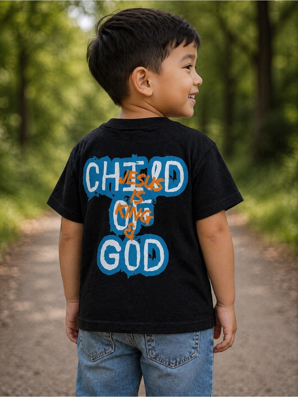 Kids Black 'Chosen by God' Graphic Tee